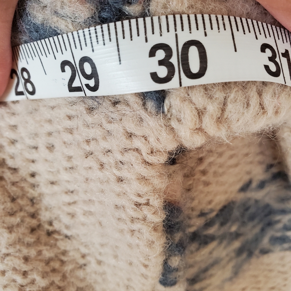 Free People Oversized Alpaca Fair Isle Tunic Boho Sweater - Picture 7 of 8